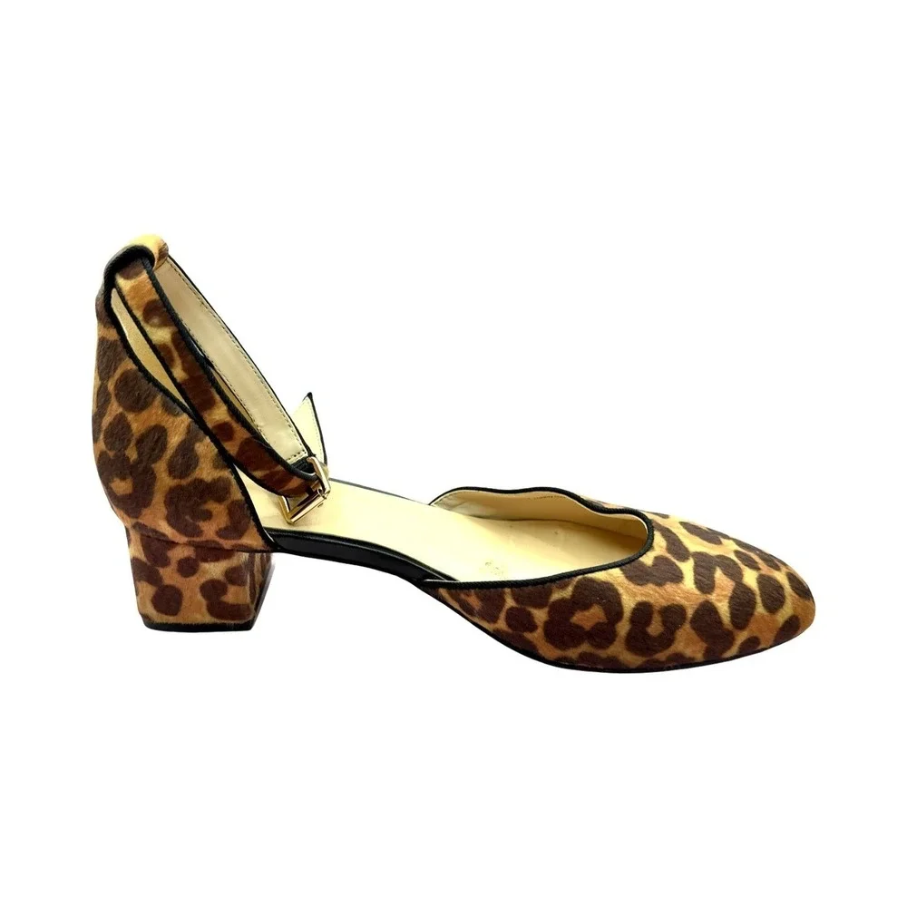 Leopard Print Block Heel Ankle Strap Sandals Size 9.5M‎ CAbi Kiki